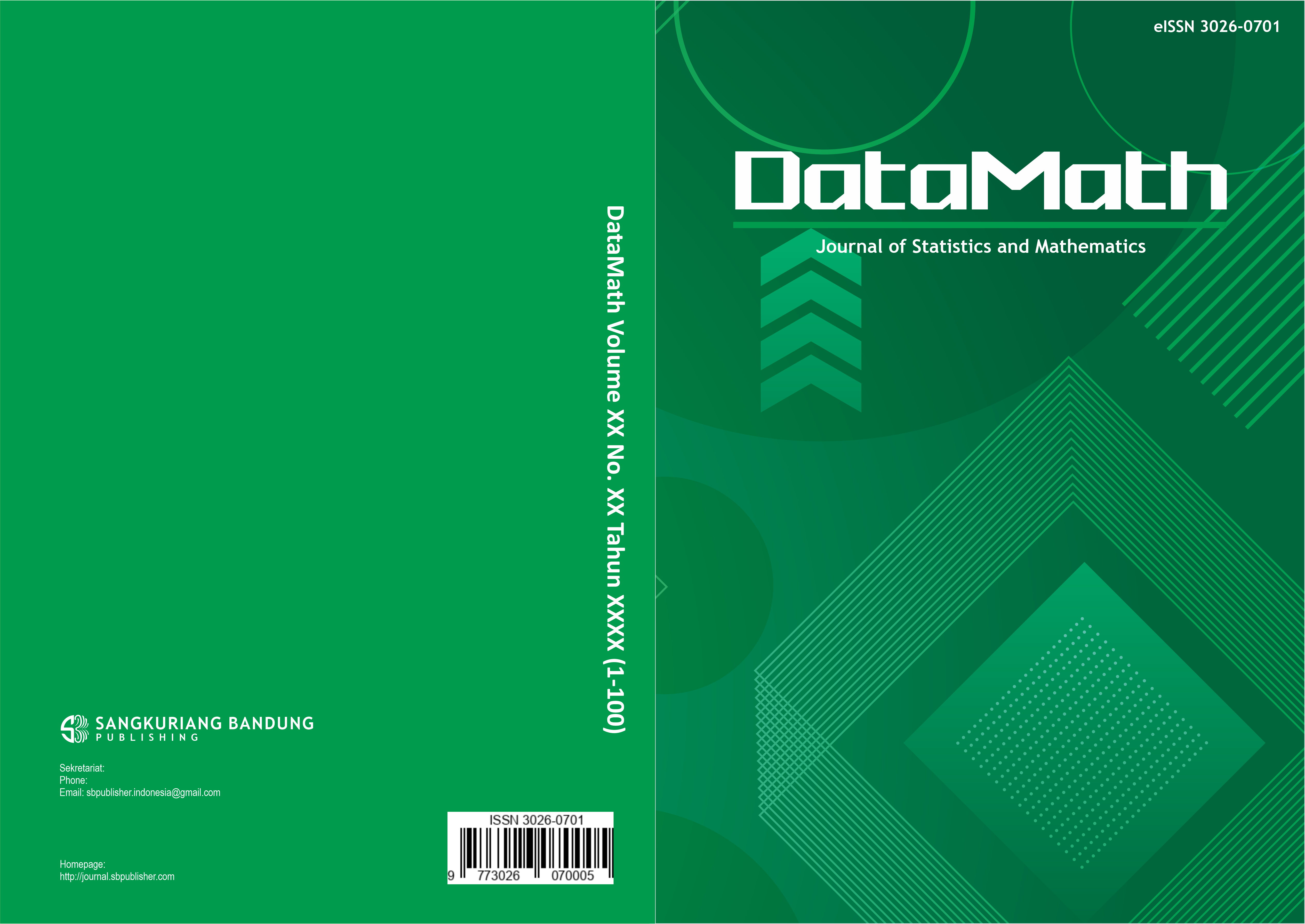 					View Vol. 1 No. 1 (2023): DataMath: Journal of Statistics and Mathematics
				
